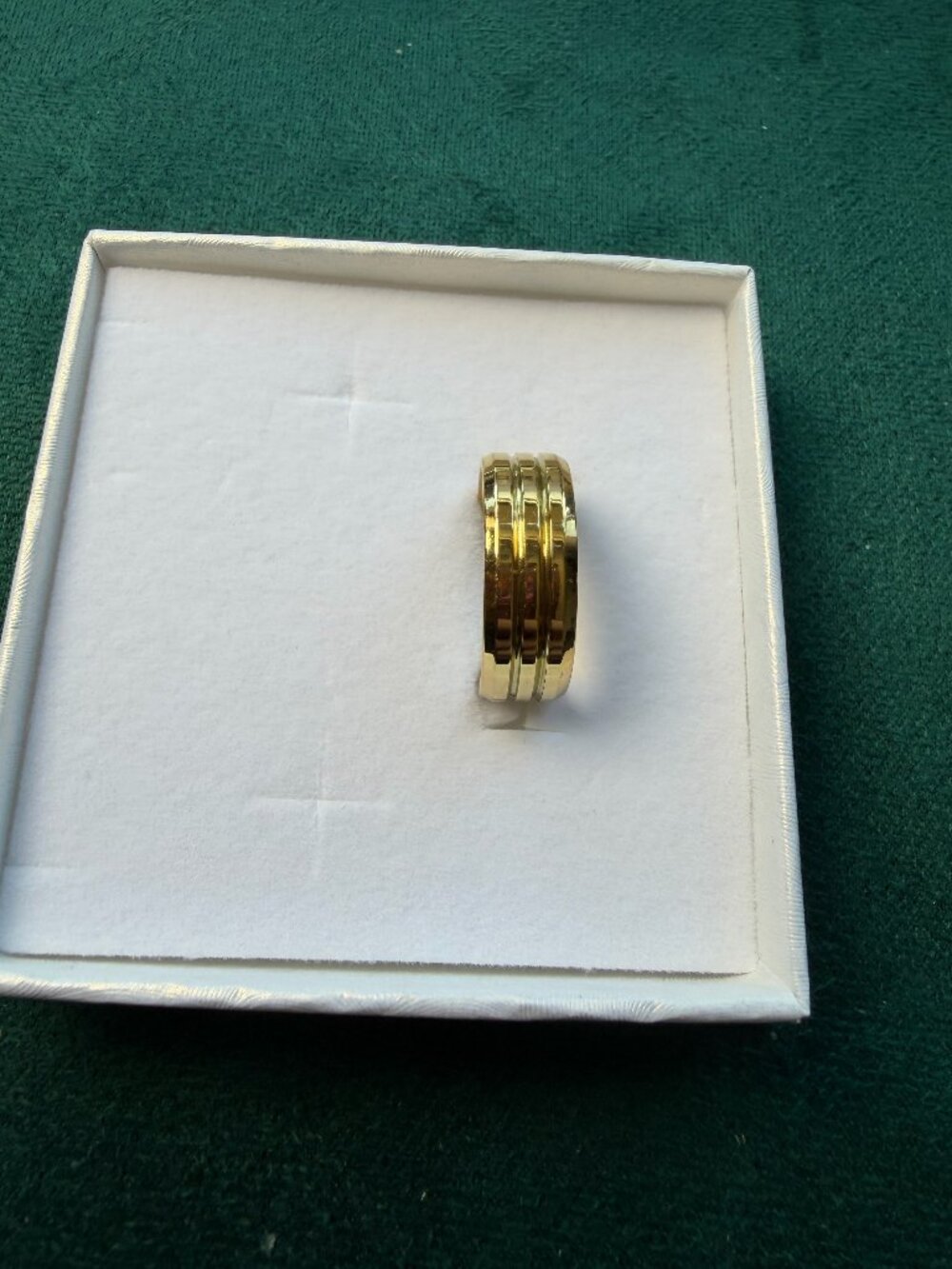 MEN's Stainless Steel Triple Ridge Band Ring Sizes 9-11
